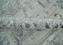 Antique Style transitional 8x11 Beige and Charcoal hand knotted Wool and art silk Area Rug by The Rug Decor