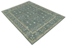 Hand Knotted Wool Area Rug Antique Tree of Life Gray Beige Silver