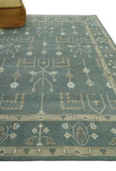 Hand Knotted Wool Area Rug Antique Tree of Life Gray Beige Silver