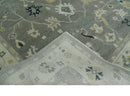 Taupe Silver and Beige Traditional Oushak Wool Area Rug - Handcrafted Antique Look by The Rug Decor