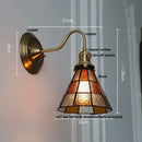 GobekUsa Blue Glass Copper LED Wall Light Fixture Stair Bar Restaurant Bedroom E27