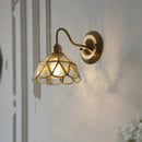 GobekUsa Blue Glass Copper LED Wall Light Fixture Stair Bar Restaurant Bedroom E27