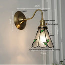 GobekUsa Blue Glass Copper LED Wall Light Fixture Stair Bar Restaurant Bedroom E27