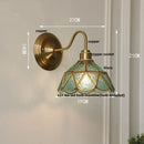 GobekUsa Blue Glass Copper LED Wall Light Fixture Stair Bar Restaurant Bedroom E27