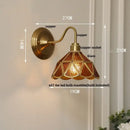 GobekUsa Blue Glass Copper LED Wall Light Fixture Stair Bar Restaurant Bedroom E27