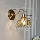 GobekUsa Blue Glass Copper LED Wall Light Fixture Stair Bar Restaurant Bedroom E27