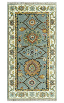 Hand Knotted Gray and Ivory Wool Area Rug Traditional Vintage Design by The Rug Decor