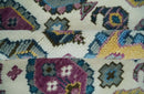 Ivory Gold and Pink Hand Knotted Wool Area Rug - Traditional Boteh Design by The Rug Decor