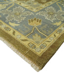 Antique Turkish Oushak 8x10 Hand Knotted Brown and Gray Persian Rug | AC23810