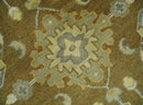 Antique Turkish Oushak 8x10 Hand Knotted Brown and Gray Persian Rug | AC23810
