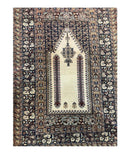 Antique Turkish Panderma Prayer Rug