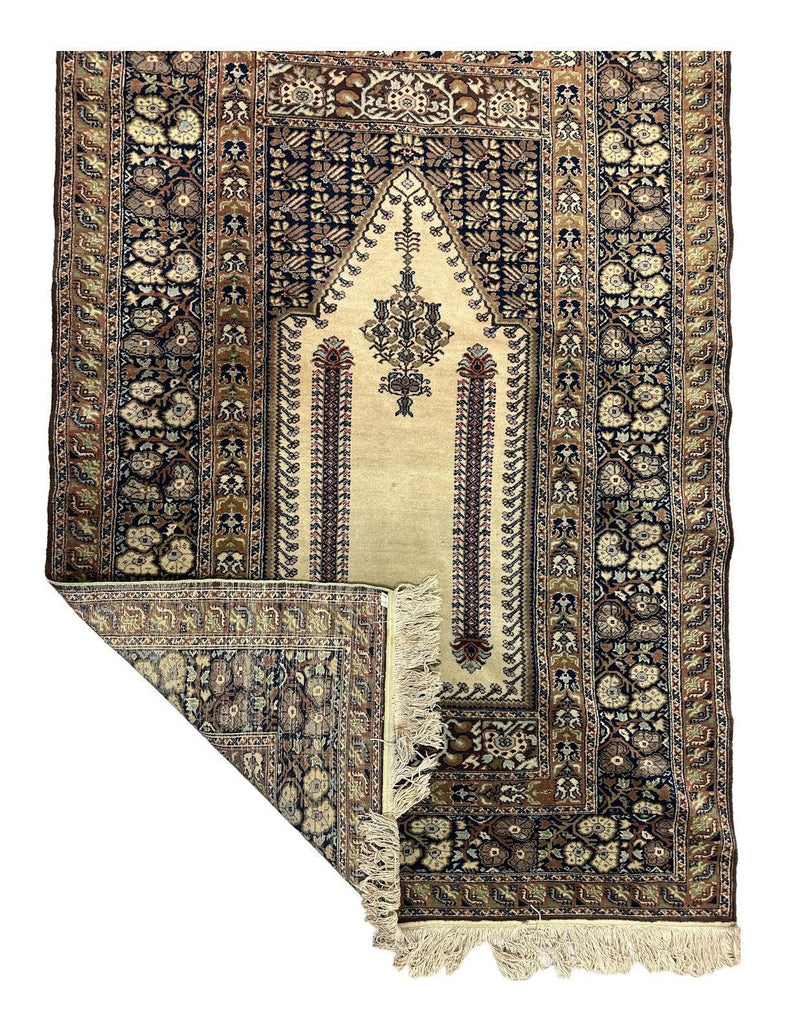 Antique Turkish Panderma Prayer Rug