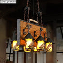 GobekUsa Antique White Dining Room Chandelier with 6 Lights and Metal Arm