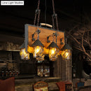 GobekUsa Antique White Dining Room Chandelier with 6 Lights and Metal Arm