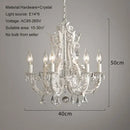 GobekUsa Iron Crystal Chandelier for Living Room Dining Bedroom E14 Lighting