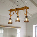 GobekUsa Antiqued Black Pendant Chandelier – Caged Restaurant Island Lighting (3 Lights)