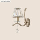 GobekUsa Antiqued Gold Crystal Prism Wall Sconce - Minimalist 1 Head Light Fixture