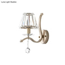 GobekUsa Antiqued Gold Crystal Prism Wall Sconce - Minimalist 1 Head Light Fixture