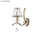 GobekUsa Antiqued Gold Crystal Prism Wall Sconce - Minimalist 1 Head Light Fixture