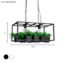 GobekUsa Antiqued Metal Island Lamp: 2 Heads, Black/White, Hanging Ceiling Light for Restaurants - 21.5"/25.5" Long