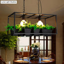 GobekUsa Antiqued Metal Island Lamp: 2 Heads, Black/White, Hanging Ceiling Light for Restaurants - 21.5"/25.5" Long