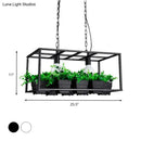 GobekUsa Antiqued Metal Island Lamp: 2 Heads, Black/White, Hanging Ceiling Light for Restaurants - 21.5"/25.5" Long
