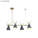 GobekUsa Antler Design Nordic Chandelier - Restaurant Island Lighting (Black, Grey, White)