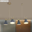 GobekUsa Antler Design Nordic Chandelier - Restaurant Island Lighting (Black, Grey, White)