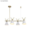 GobekUsa Antler Design Nordic Chandelier - Restaurant Island Lighting (Black, Grey, White)