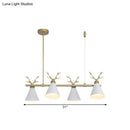 GobekUsa Antler Design Nordic Chandelier - Restaurant Island Lighting (Black, Grey, White)