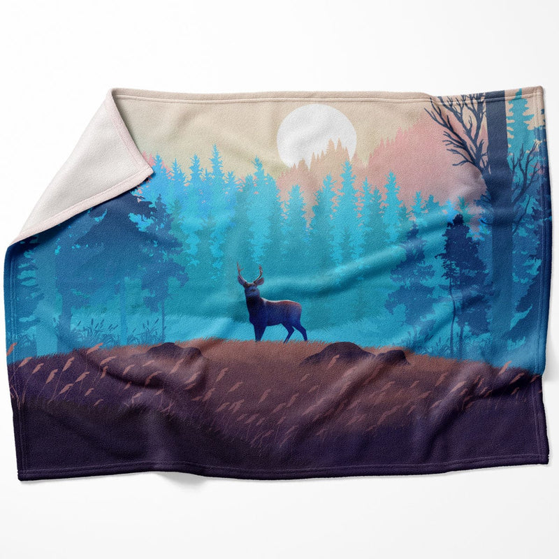 Antlers in the Forest Blanket