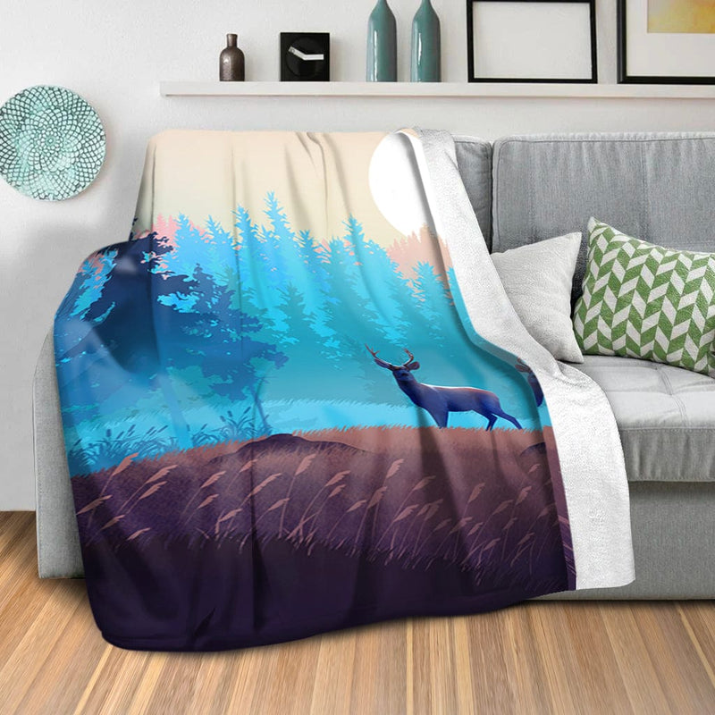 Antlers in the Forest Blanket