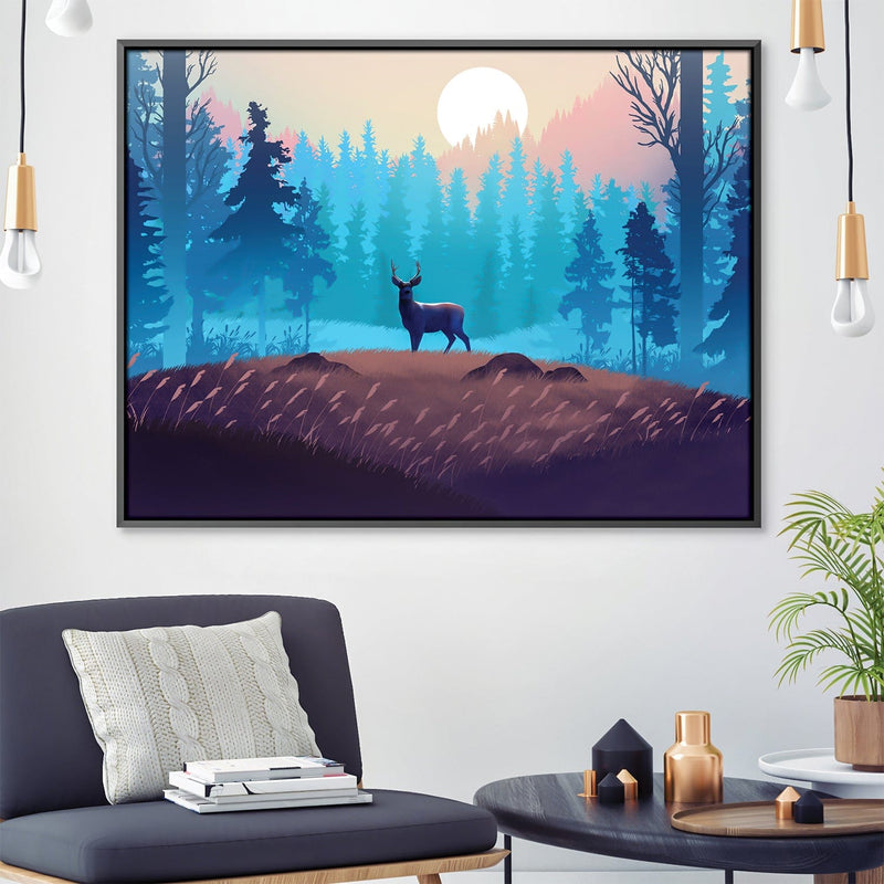 Antlers in the Forest Canvas