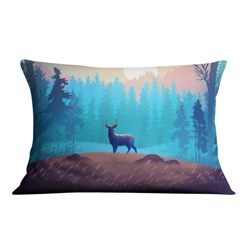 Antlers in the Forest Cushion