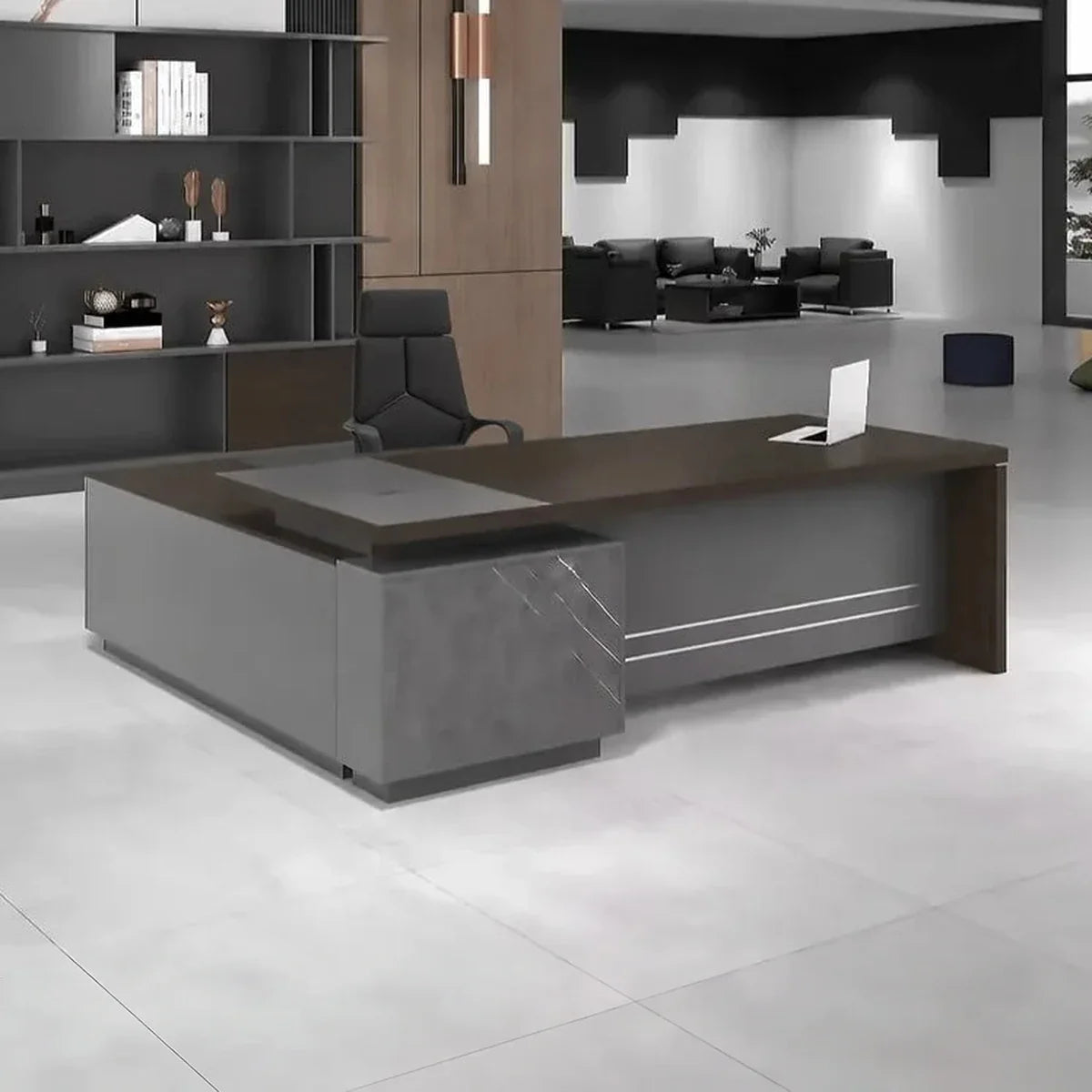 Anton · 8′ Executive L-Shaped Desk, photo 2 of 11
