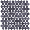 Antracite Honed Hexagon Glass Mosaics 11 3/4x11 1/2