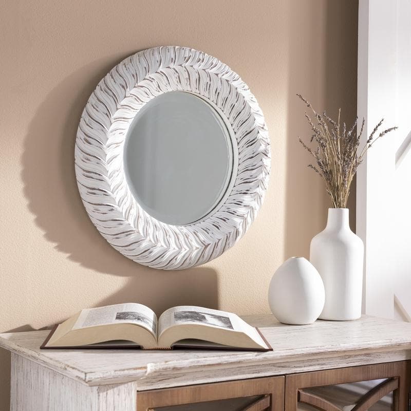 Buren Traditional White Wall Mirror