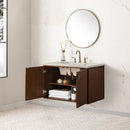 James Martin Amberly 36" Dual Mount Single Bathroom Vanity, Mid-Century Walnut