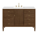 James Martin Myrrin 48" Single Bathroom Vanity, Mid-Century Walnut