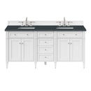 James Martin Brittany 72" Double Bathroom Vanity, Bright White