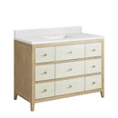 James Martin Celeste 48" Single Bathroom Vanity, Sunwashed Oak with Embossed Shagreen Drawer Fronts