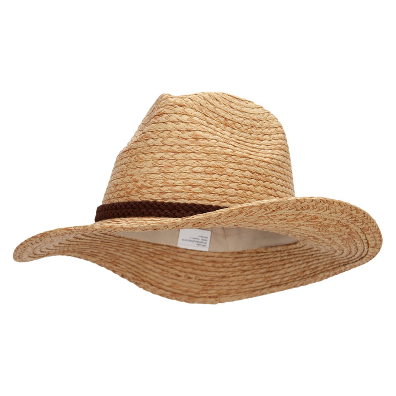 Women's Paper Braid Fedora Crown 3" Brim Hat