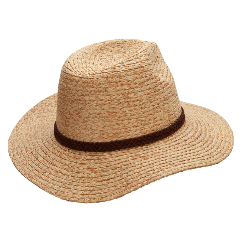 Women's Paper Braid Fedora Crown 3" Brim Hat