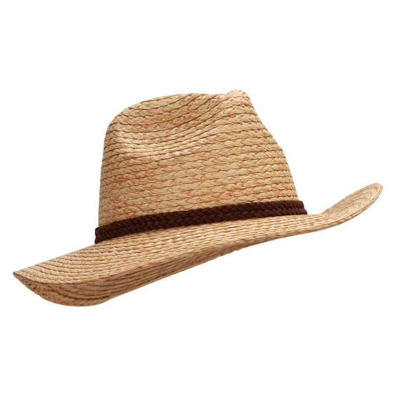 Women's Paper Braid Fedora Crown 3" Brim Hat