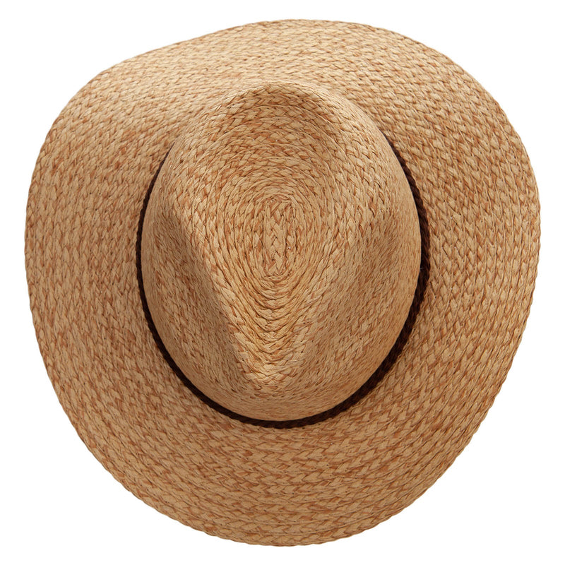 Women's Paper Braid Fedora Crown 3" Brim Hat