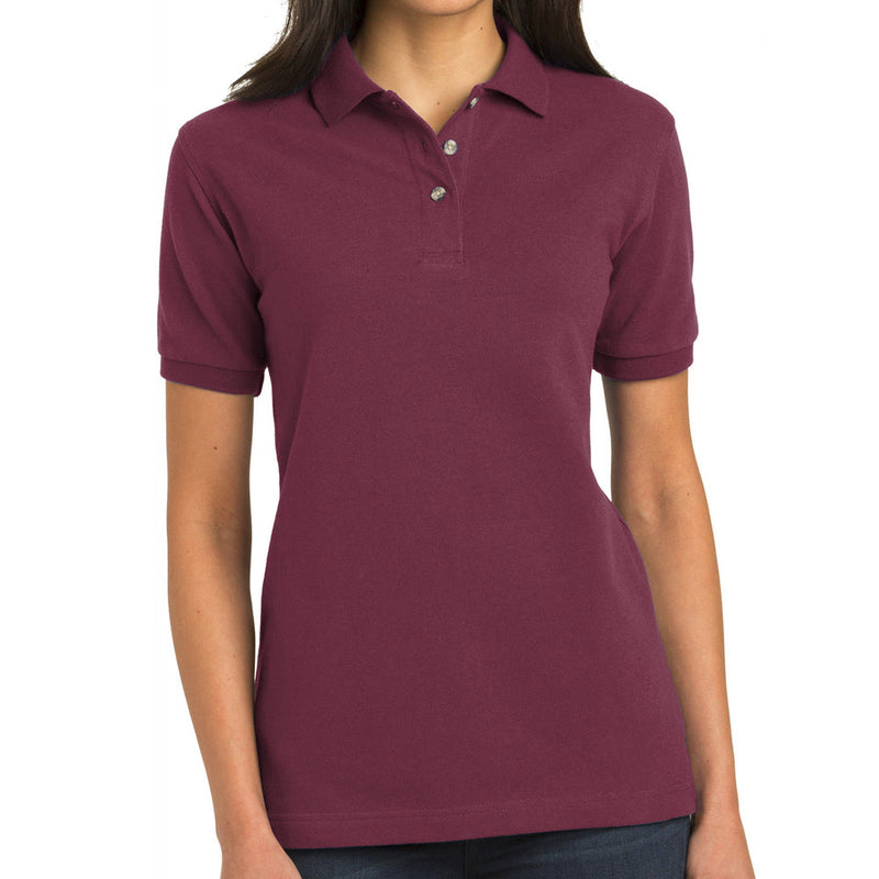 Ladies Big Size Port Authority Heavyweight Cotton Pique Polo Shirt