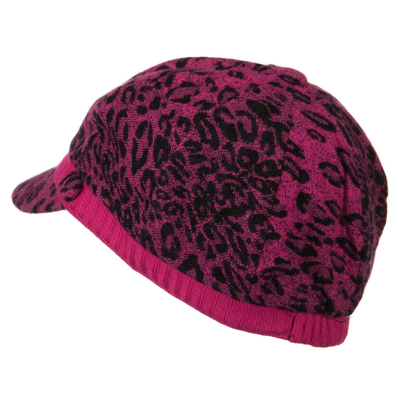 Animal Print Newsboy Cap