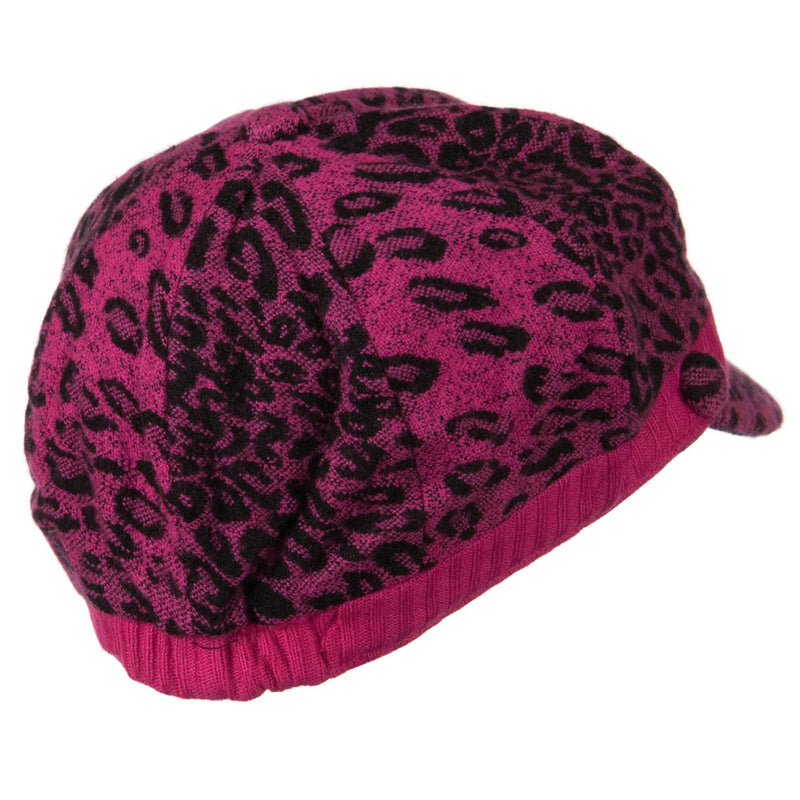 Animal Print Newsboy Cap
