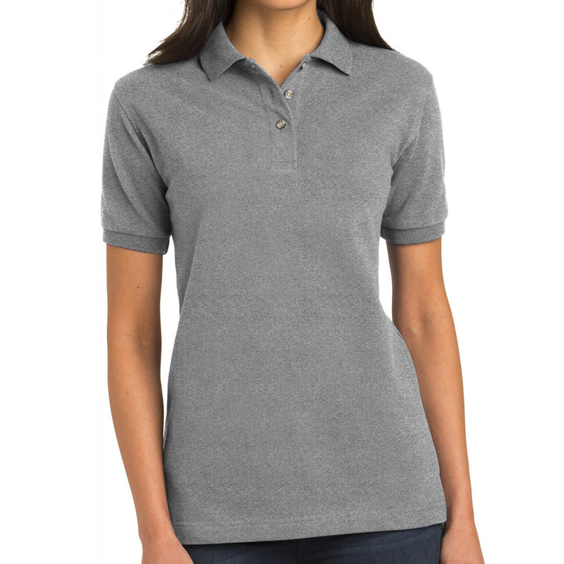 Ladies Big Size Port Authority Heavyweight Cotton Pique Polo Shirt
