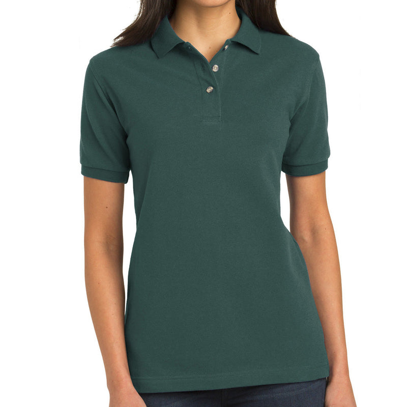 Ladies Big Size Port Authority Heavyweight Cotton Pique Polo Shirt